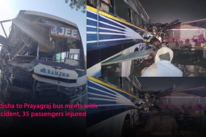 Odisha to Prayagraj bus meets with accident