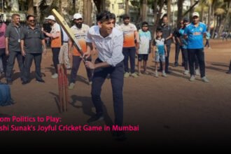 From Politics to Play: Rishi Sunak's Joyful Cricket Game in Mumbai