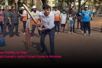 From Politics to Play: Rishi Sunak's Joyful Cricket Game in Mumbai
