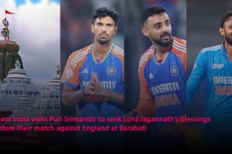 Team India visits Puri Srimandir to seek Lord Jagannath’s blessings before their match against England at Barabati