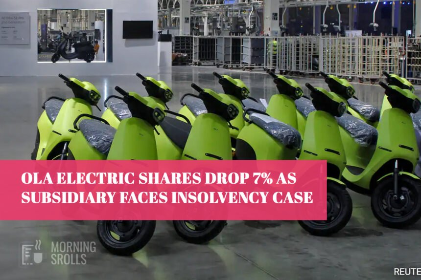 Ola Electric Shares Drop 7% as Subsidiary Faces Insolvency Case